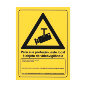Placa Sinalética de Videovigilância CCTV em PVC (150 x 200 mm) – Homologada RGPD