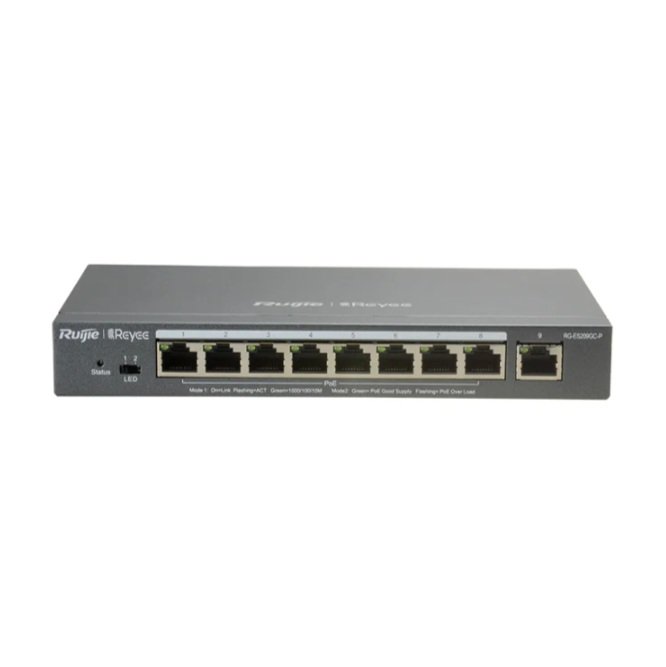 SWITCH PoE+ REYEE RG-ES209GC-P 8P DOWNLINK + 1P UPLINK 120W GIGABIT